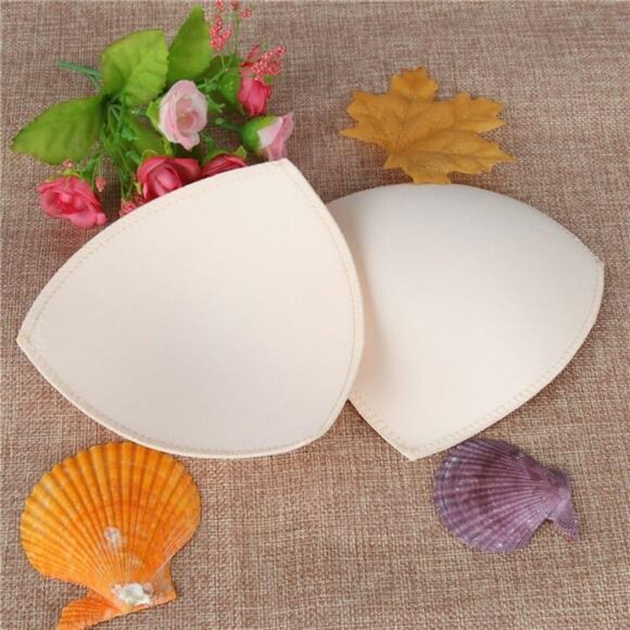 Bra Inserts 4 Pairs Removable Foam Pads for Sports Bras Swimwear Bralettes - Picture 7 of 8